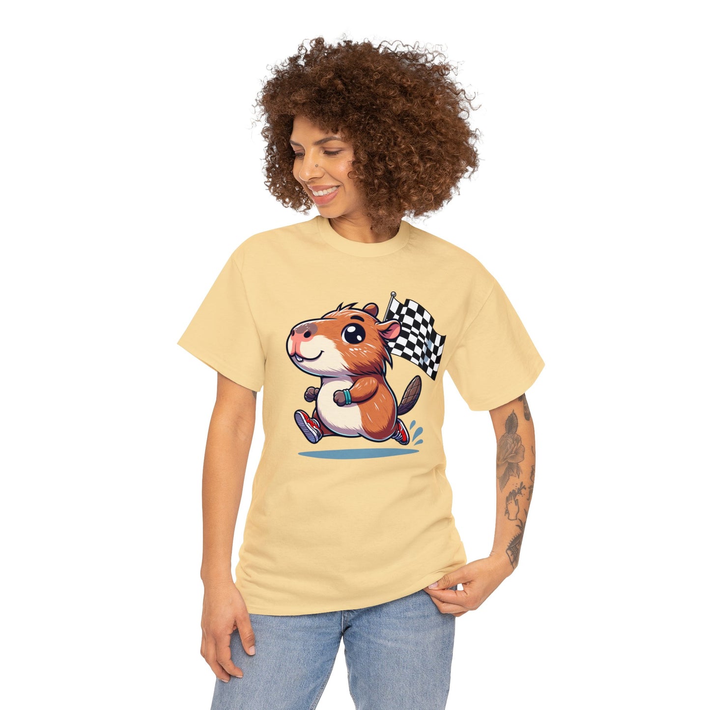 Capybara Never Did Come in Last Heavy Cotton Tee