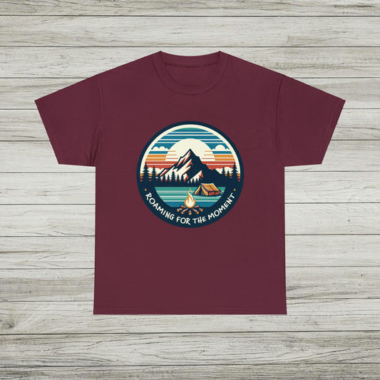 Camping Roaming T-Shirt, Outdoor Adventures Tee, Retro Campfire TShirt, Gift for Camper Nature Wilderness Lovers