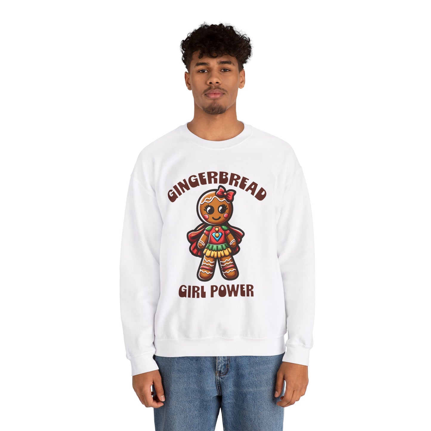 Gingerbread Girl Power Crewneck Sweatshirt