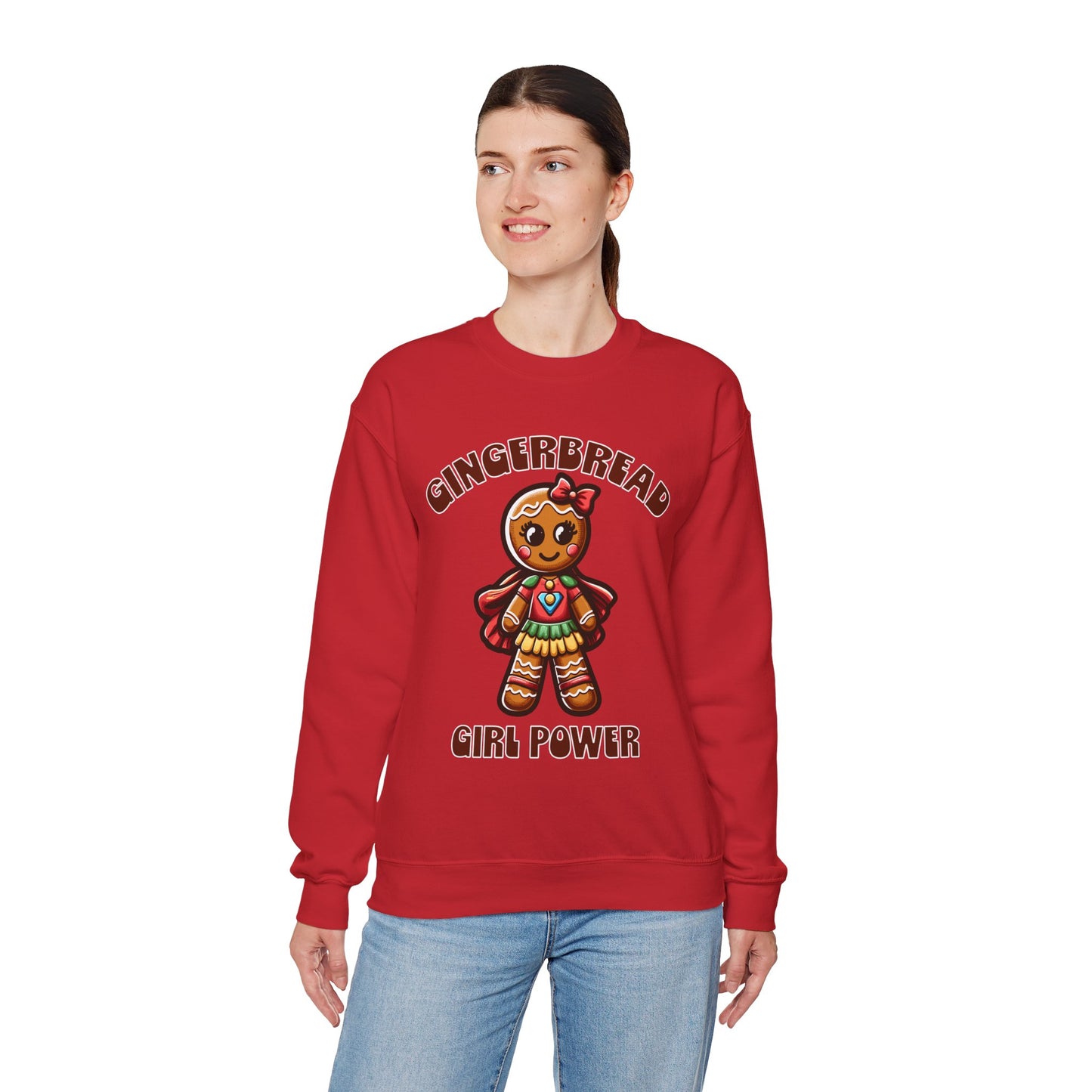 Gingerbread Girl Power Crewneck Sweatshirt