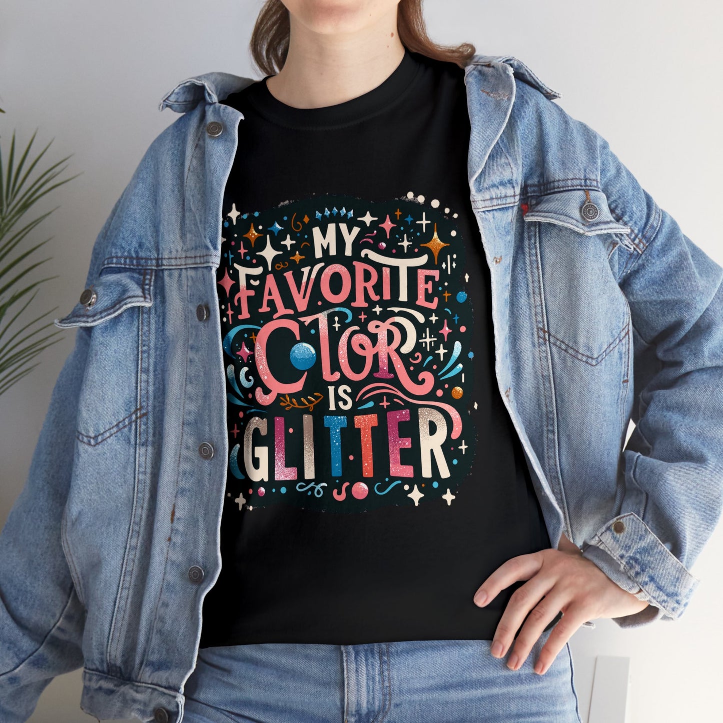 My Favorite Color is Glitter Heavy Cotton Tee