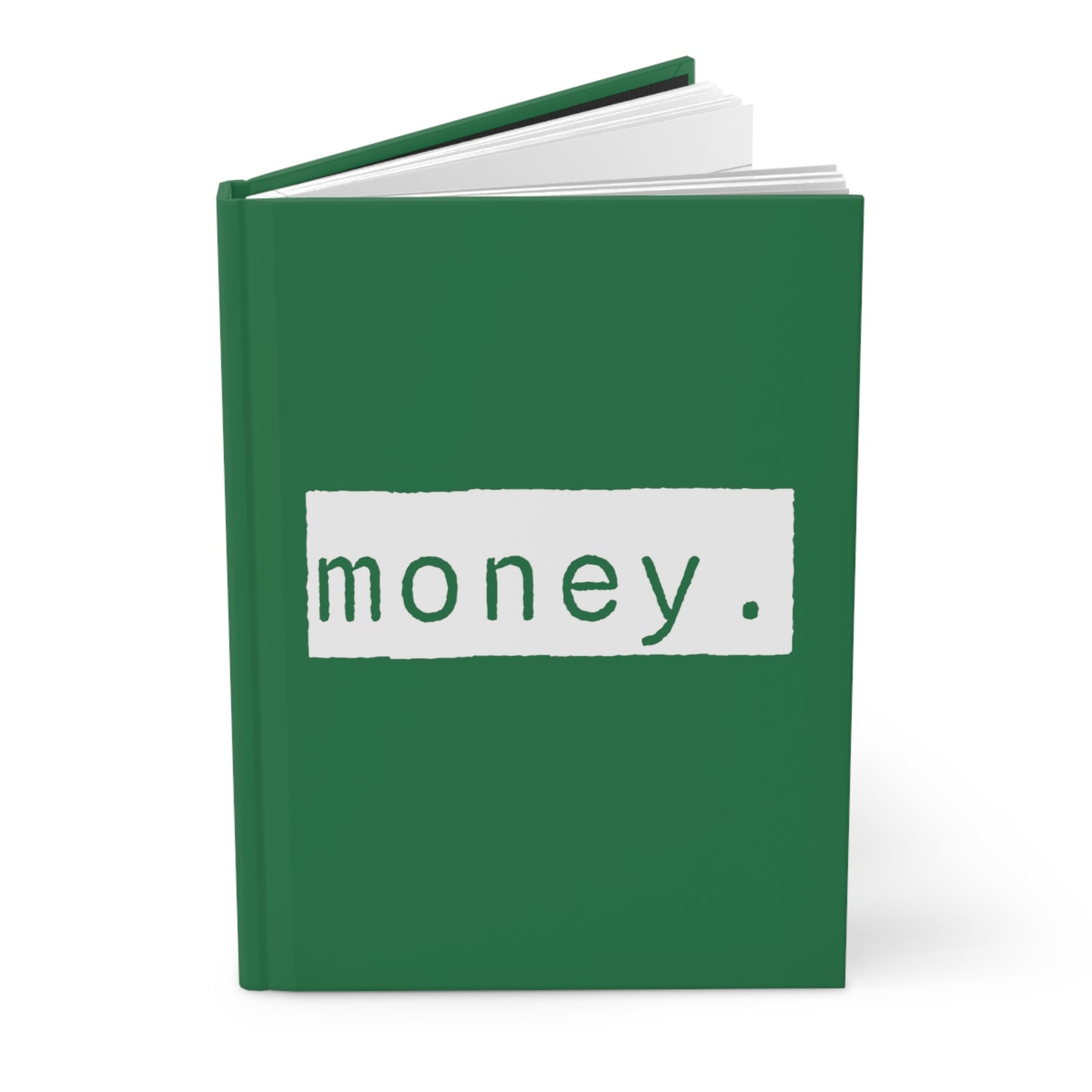 Money Green Matte Hardcover Journal | Blank Book for Tracking Finances and Spending | Lined Notebook Diary Financial Planning Log