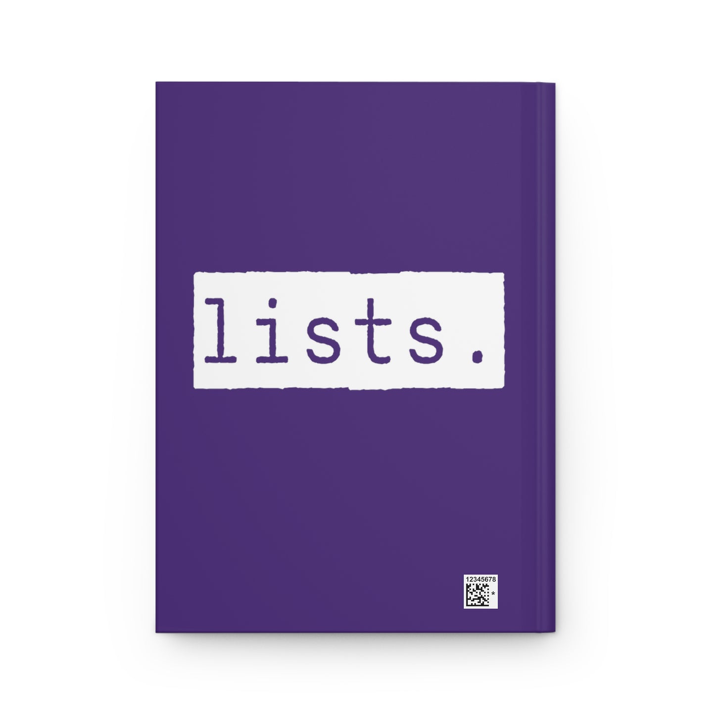 Lists Purple Matte Hardcover Journal | Blank Book for Ideas and Planning | Lined Notebook Diary Log