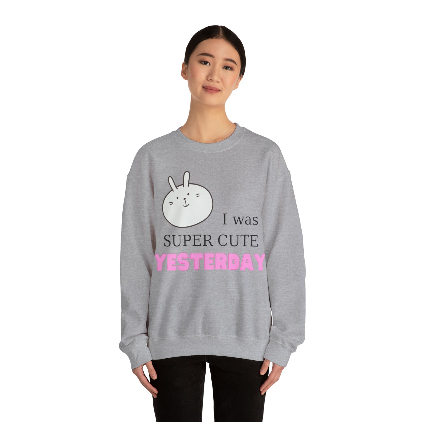 I Was Super Cute Yesterday Crewneck Sweatshirt