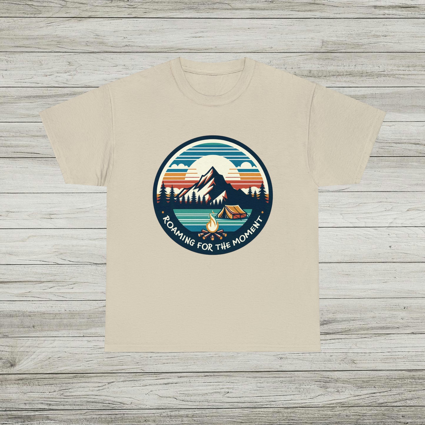 Camping Roaming T-Shirt, Outdoor Adventures Tee, Retro Campfire TShirt, Gift for Camper Nature Wilderness Lovers