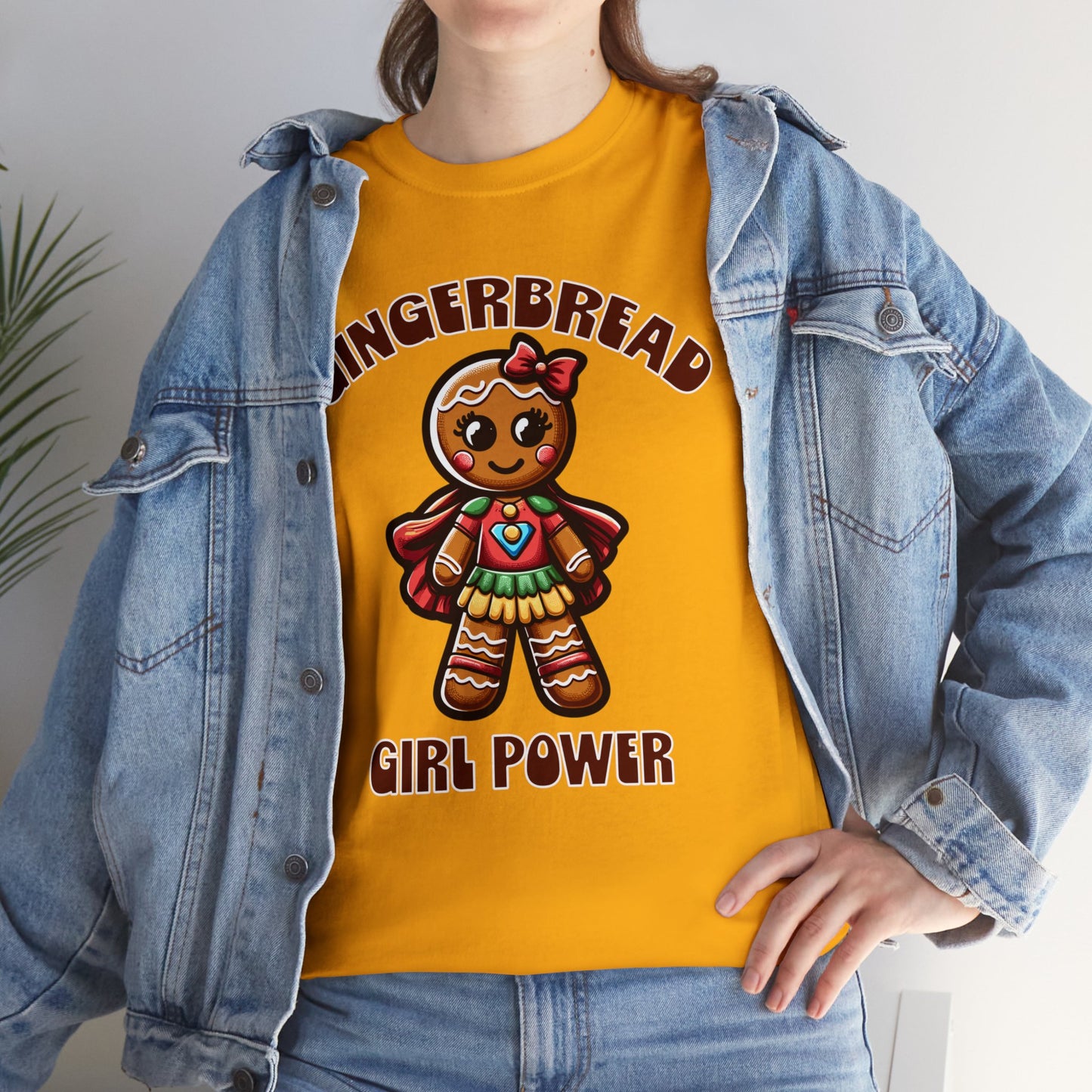 Gingerbread Girl Power Cotton T-Shirt