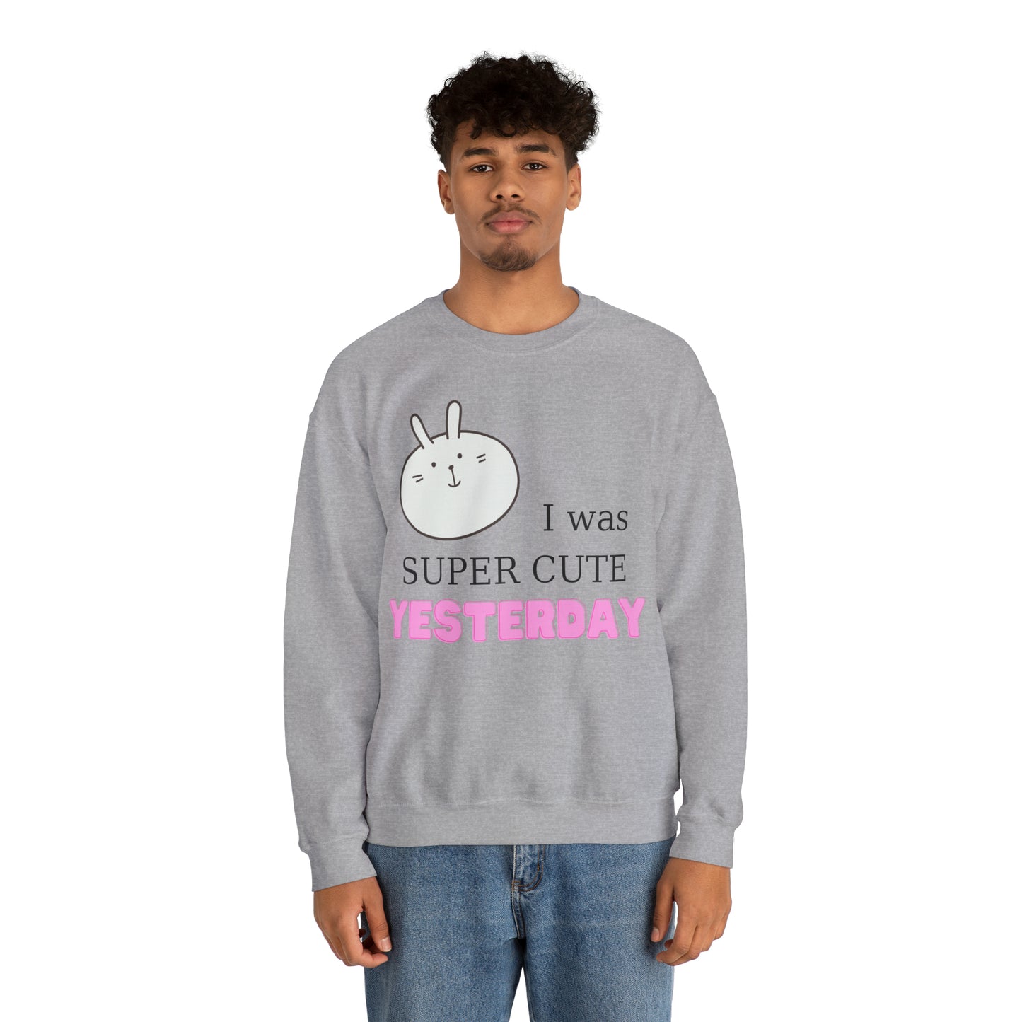 I Was Super Cute Yesterday Crewneck Sweatshirt