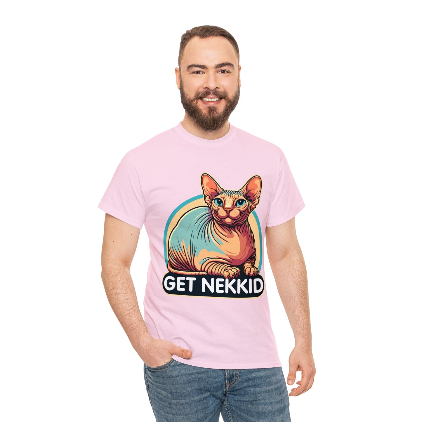 Get Nekkid Sphynx Heavy Cotton Tee