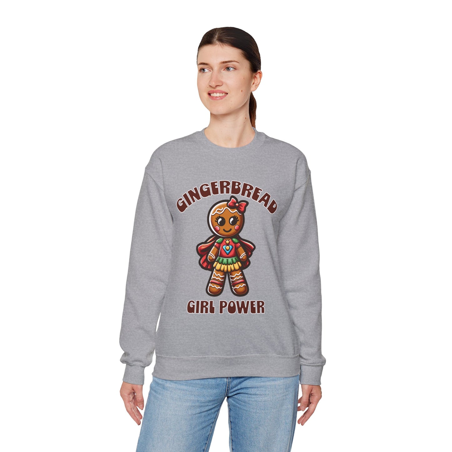 Gingerbread Girl Power Crewneck Sweatshirt