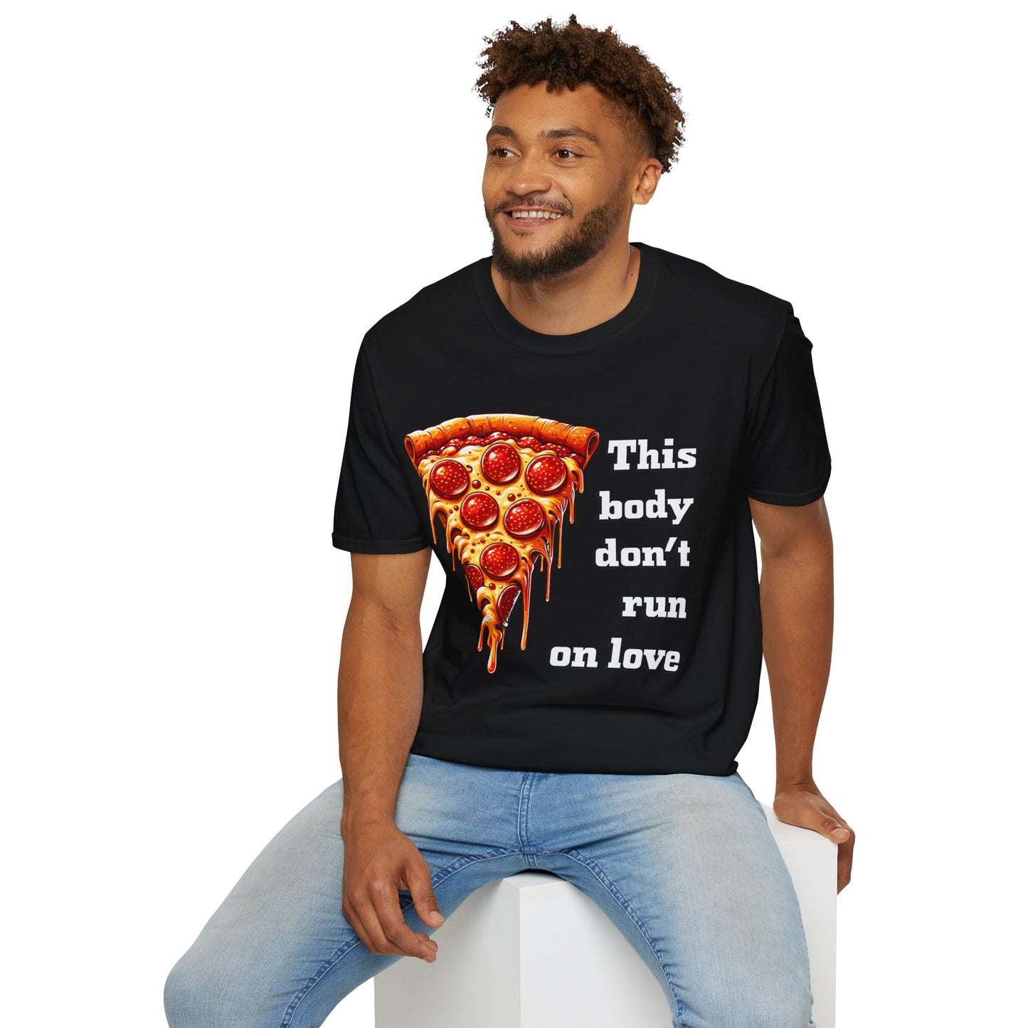 This Body Don't Run on Love Pizza Softstyle T-Shirt