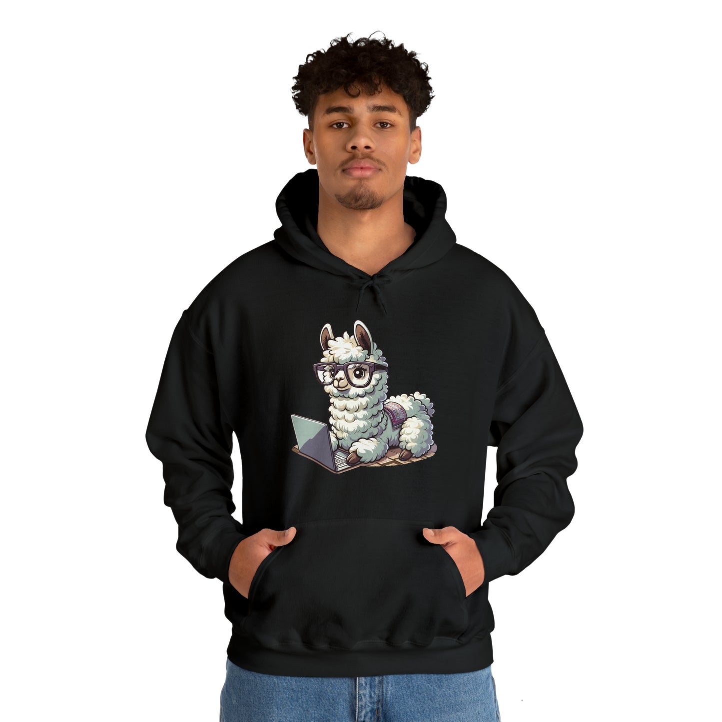 Laptop Llama Hooded Sweatshirt