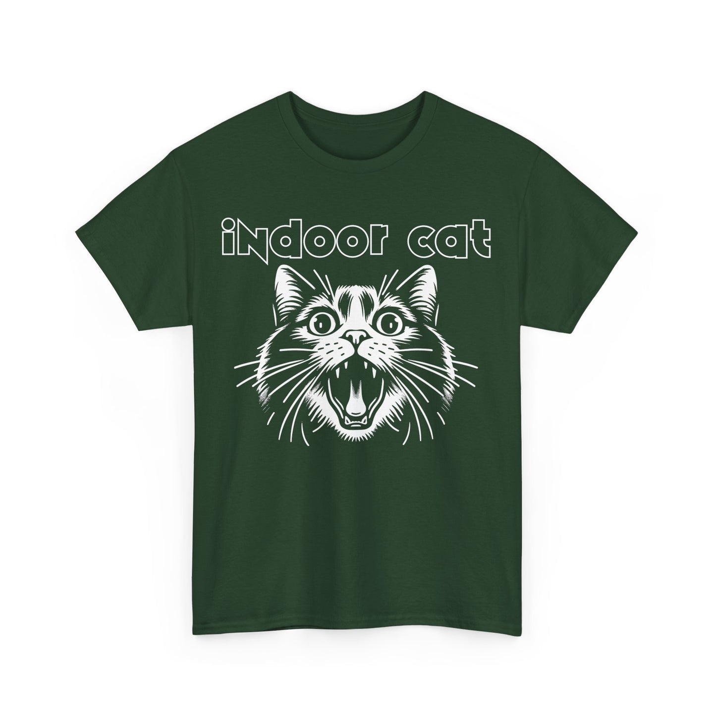 Indoor Cat Unisex Heavy Cotton Tee