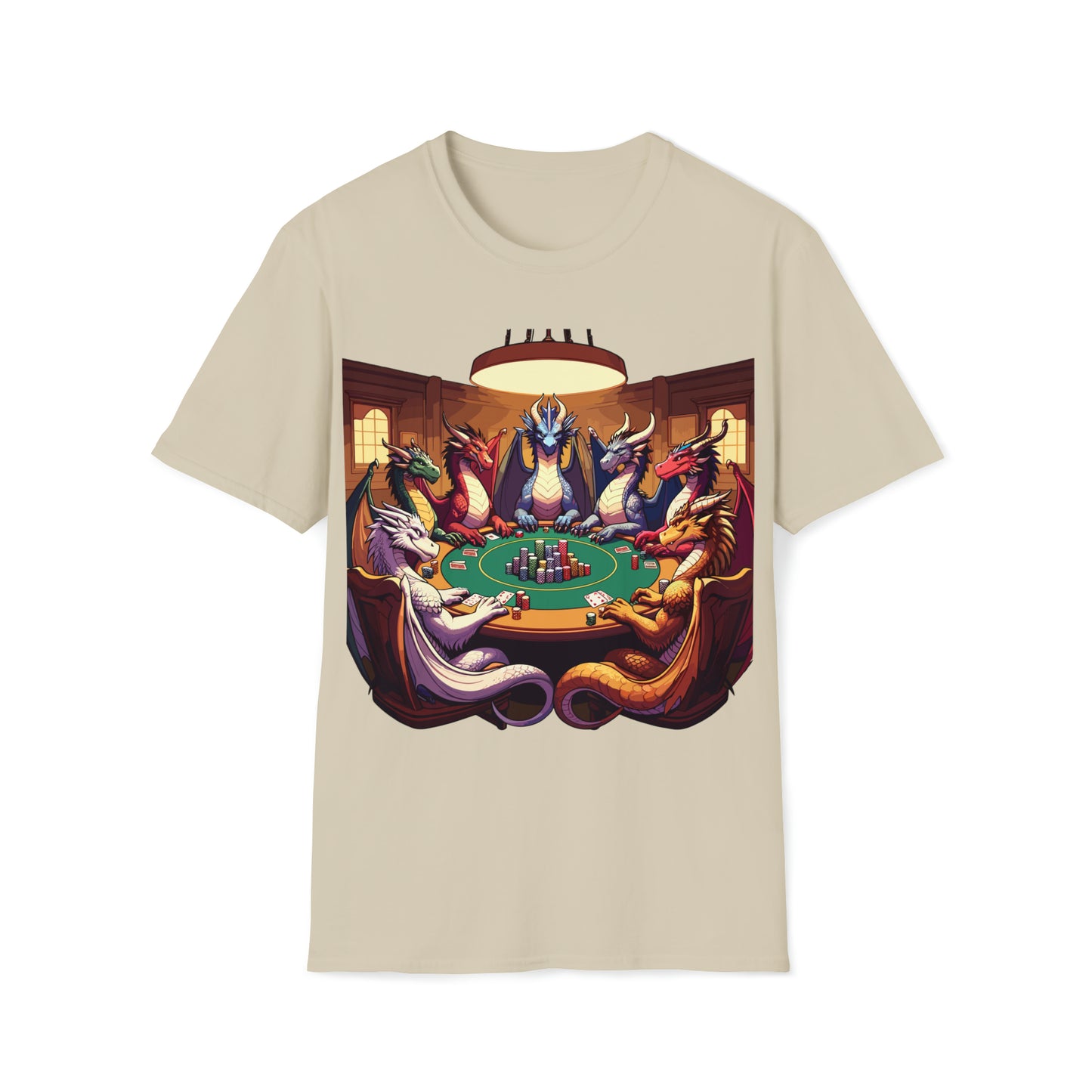 Dragons Playing Poker Softstyle T-Shirt