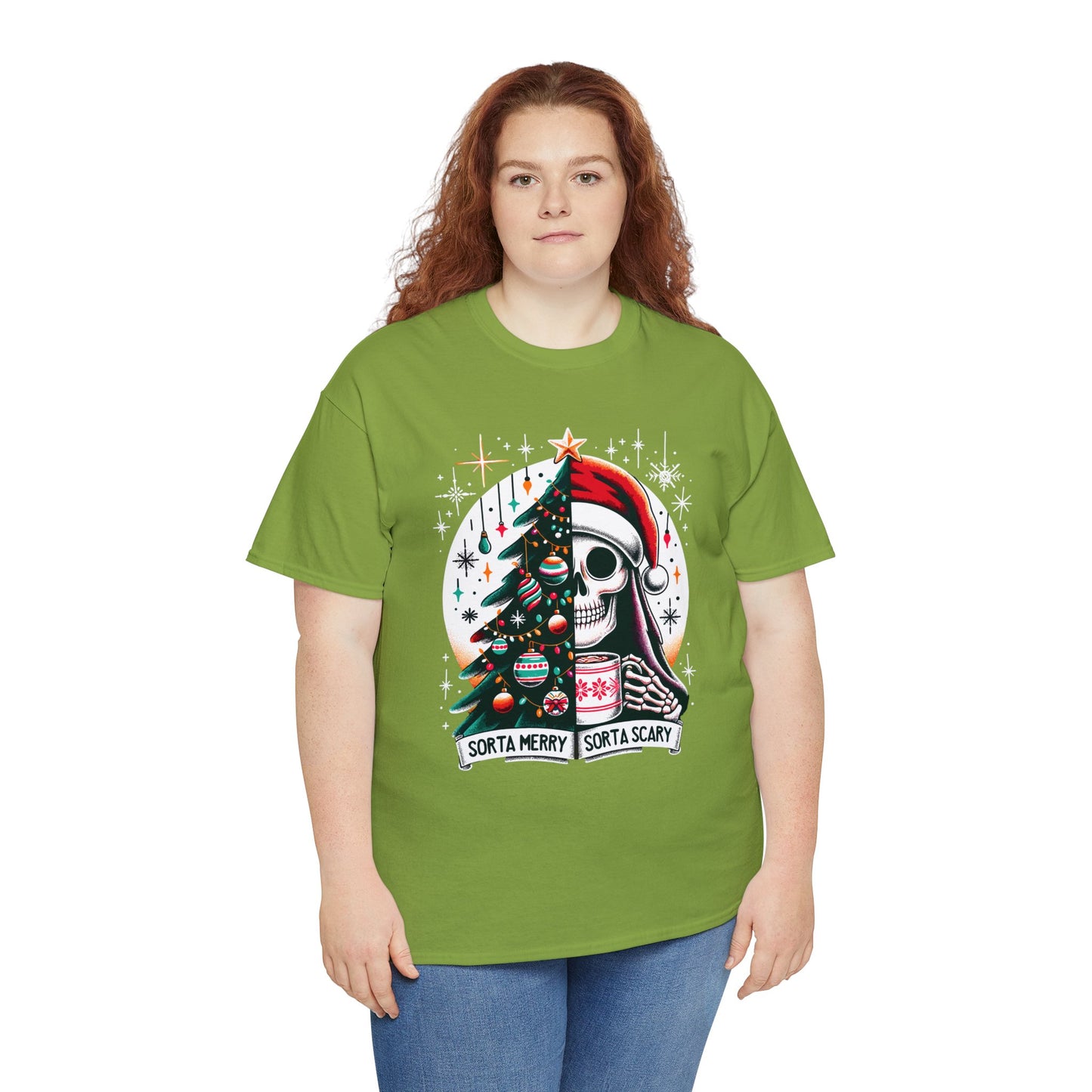 Sorta Merry Sorta Scary Unisex Heavy Cotton Tee