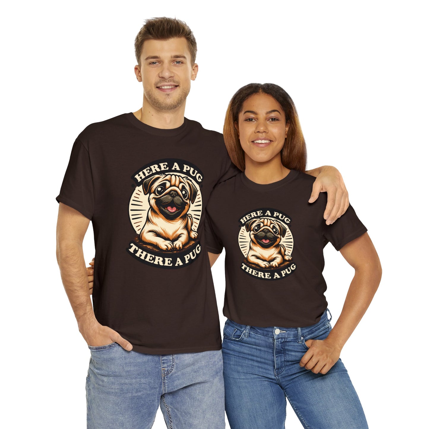 Here a Pug Heavy Cotton Tee