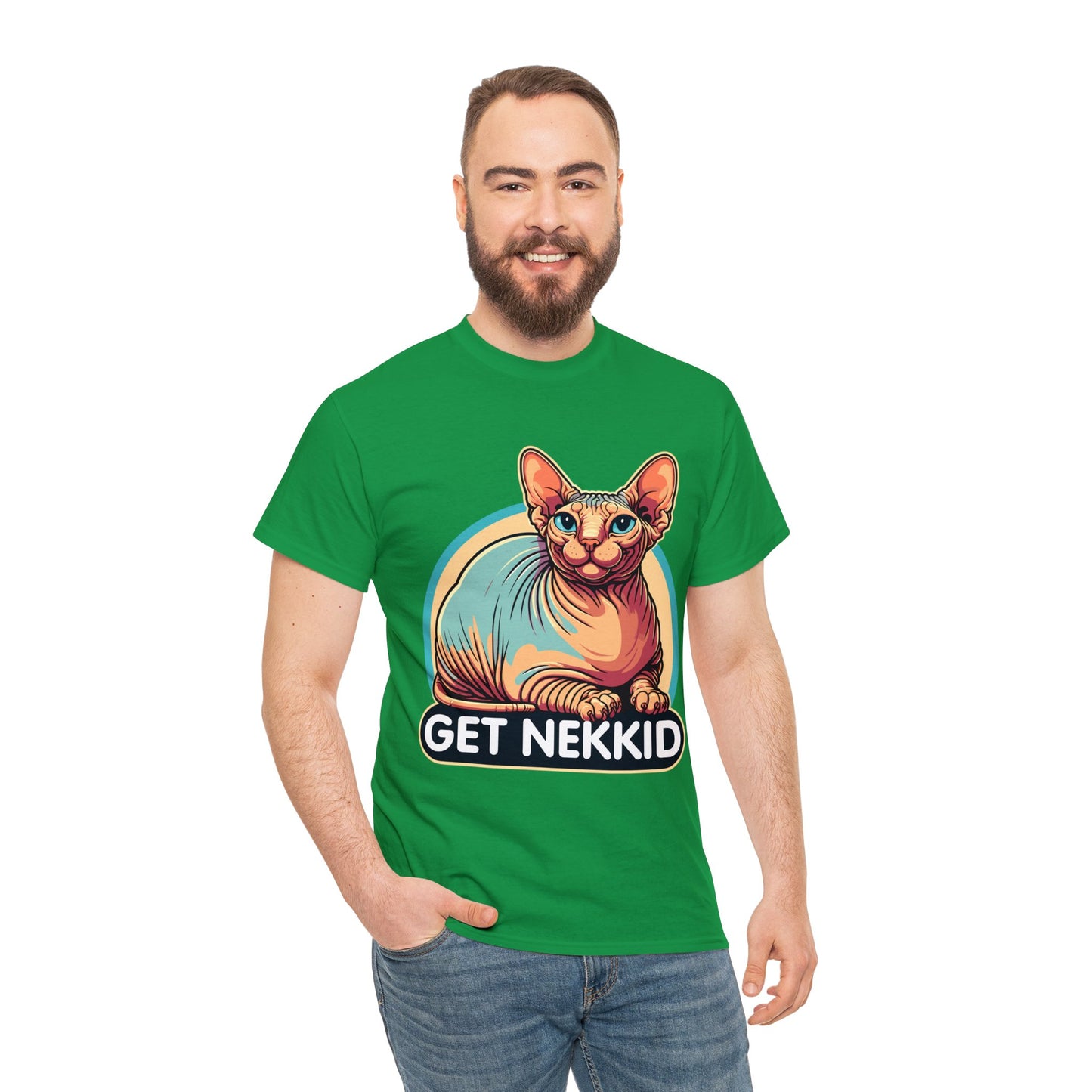 Get Nekkid Sphynx Heavy Cotton Tee