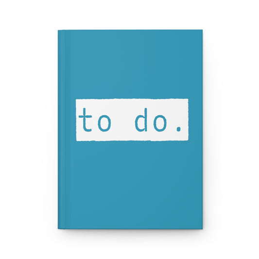 To Do List Blue Matte Hardcover Journal | Blank Book for Ideas and Planning | Lined Notebook Diary Log