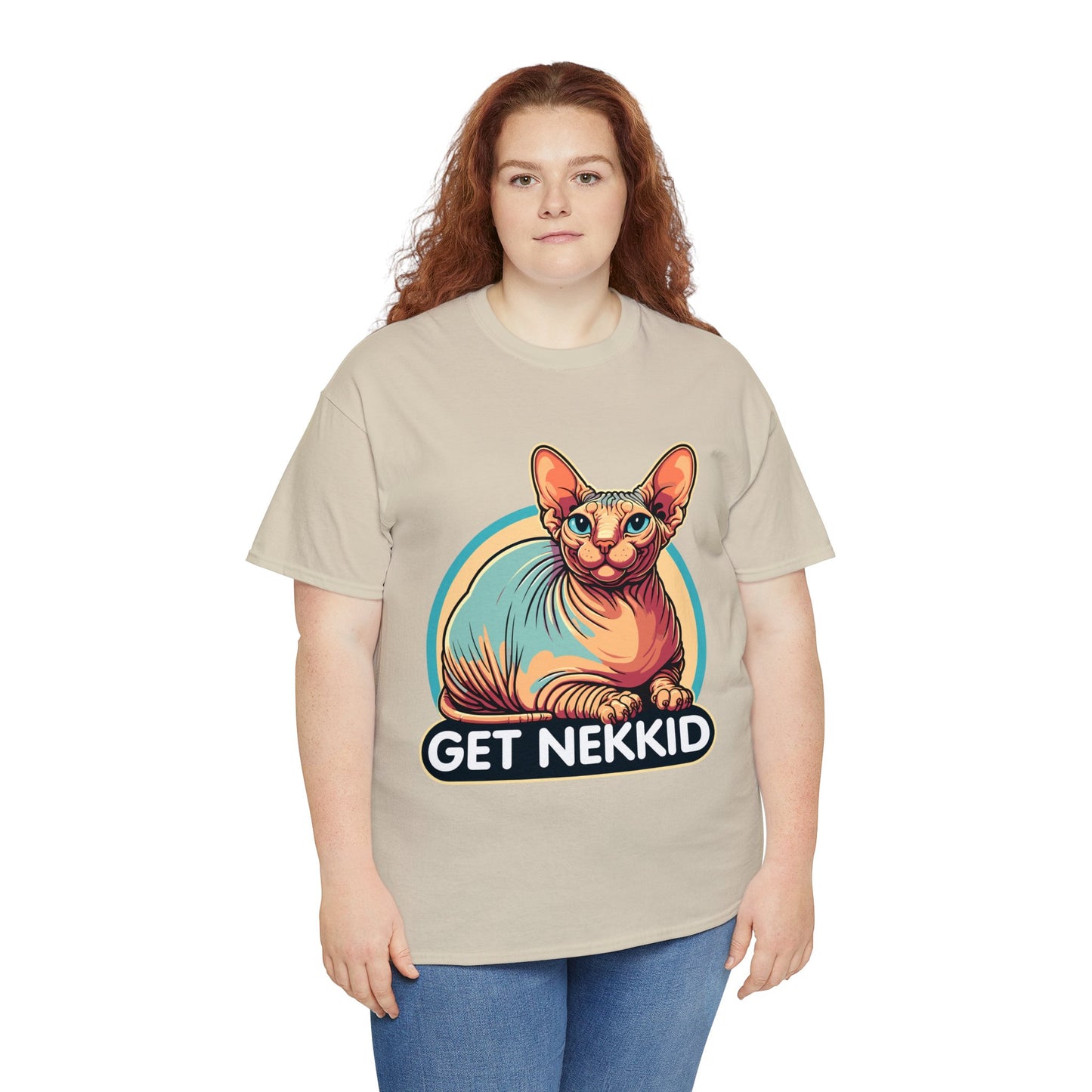 Get Nekkid Sphynx Heavy Cotton Tee