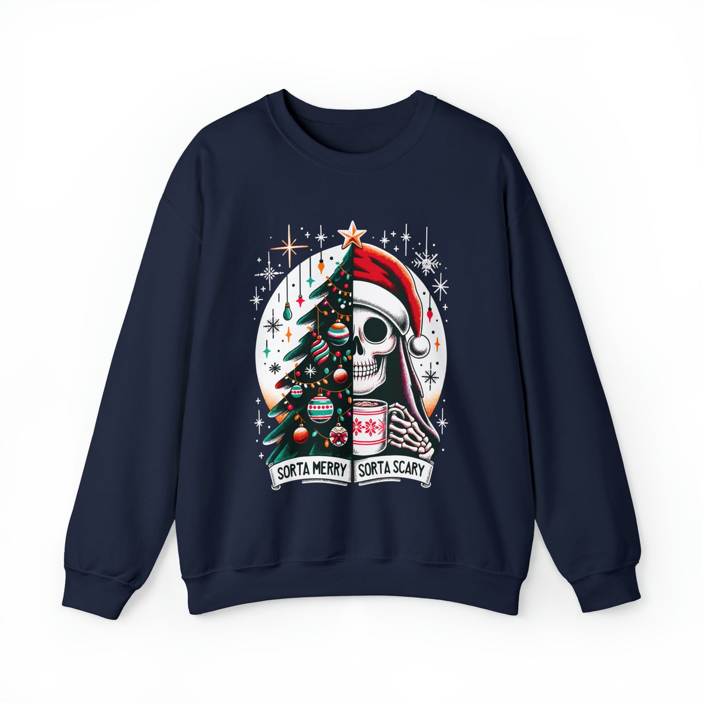 Sorta Merry Sorta Scary Unisex Heavy Blend™ Crewneck Sweatshirt