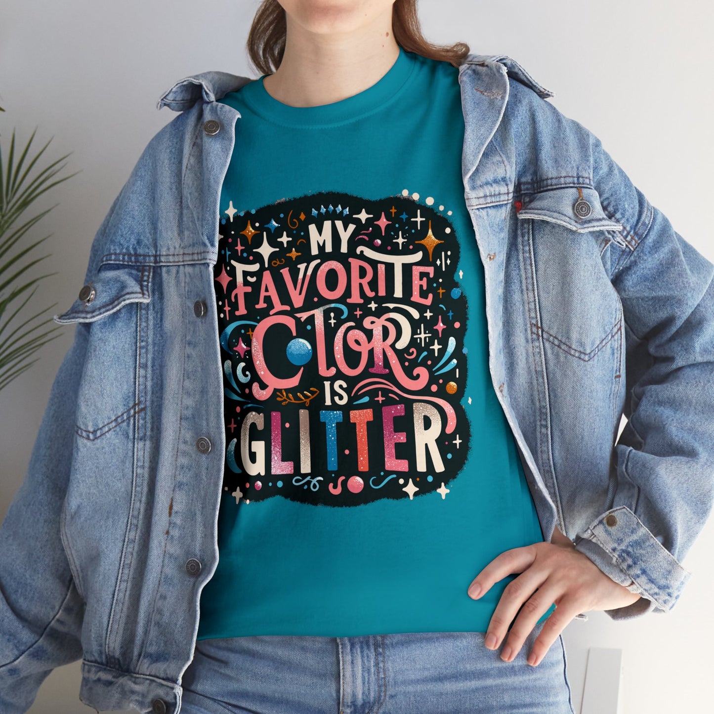 My Favorite Color is Glitter Heavy Cotton Tee