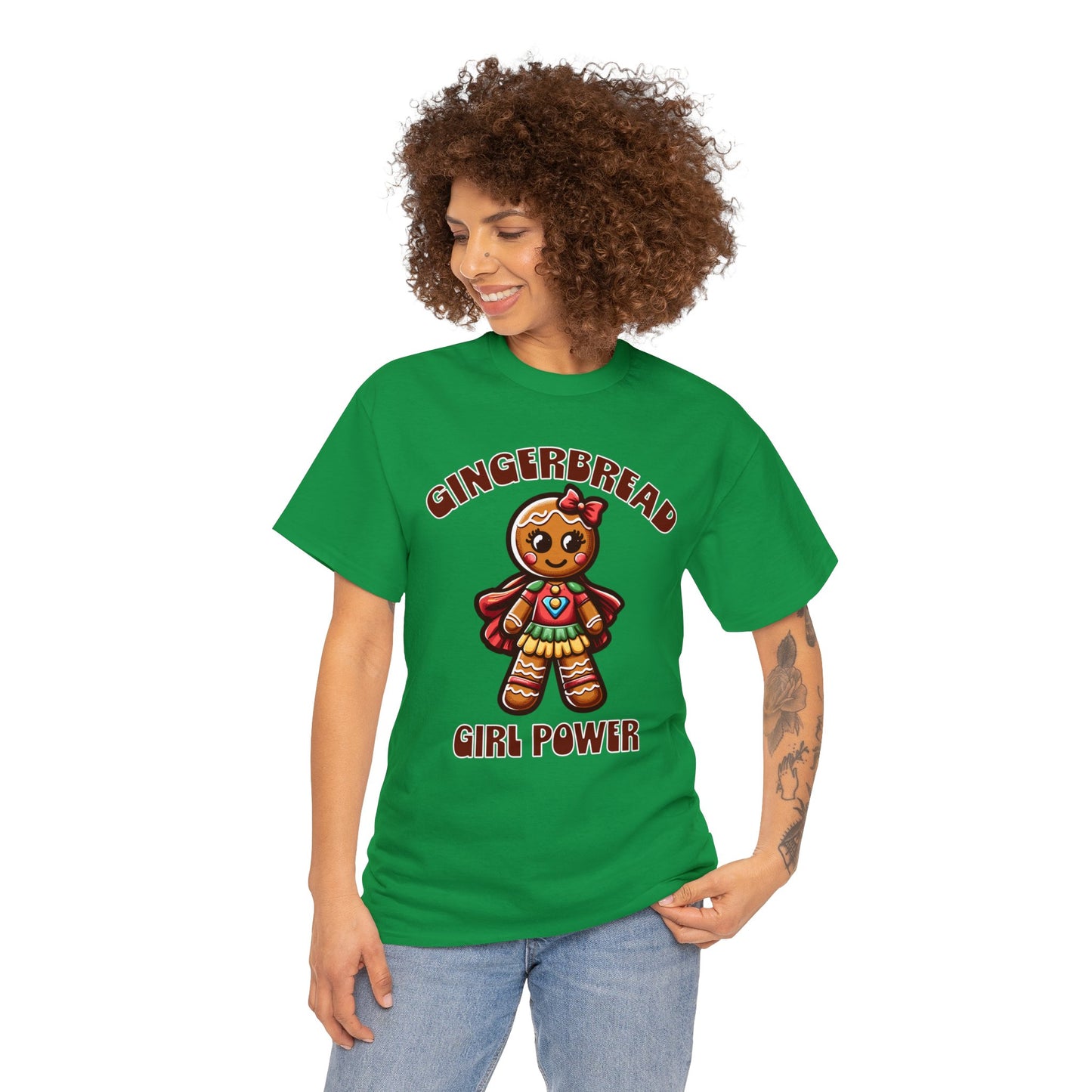 Gingerbread Girl Power Cotton T-Shirt