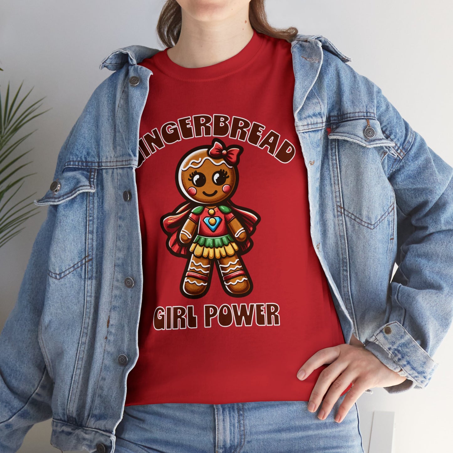 Gingerbread Girl Power Cotton T-Shirt