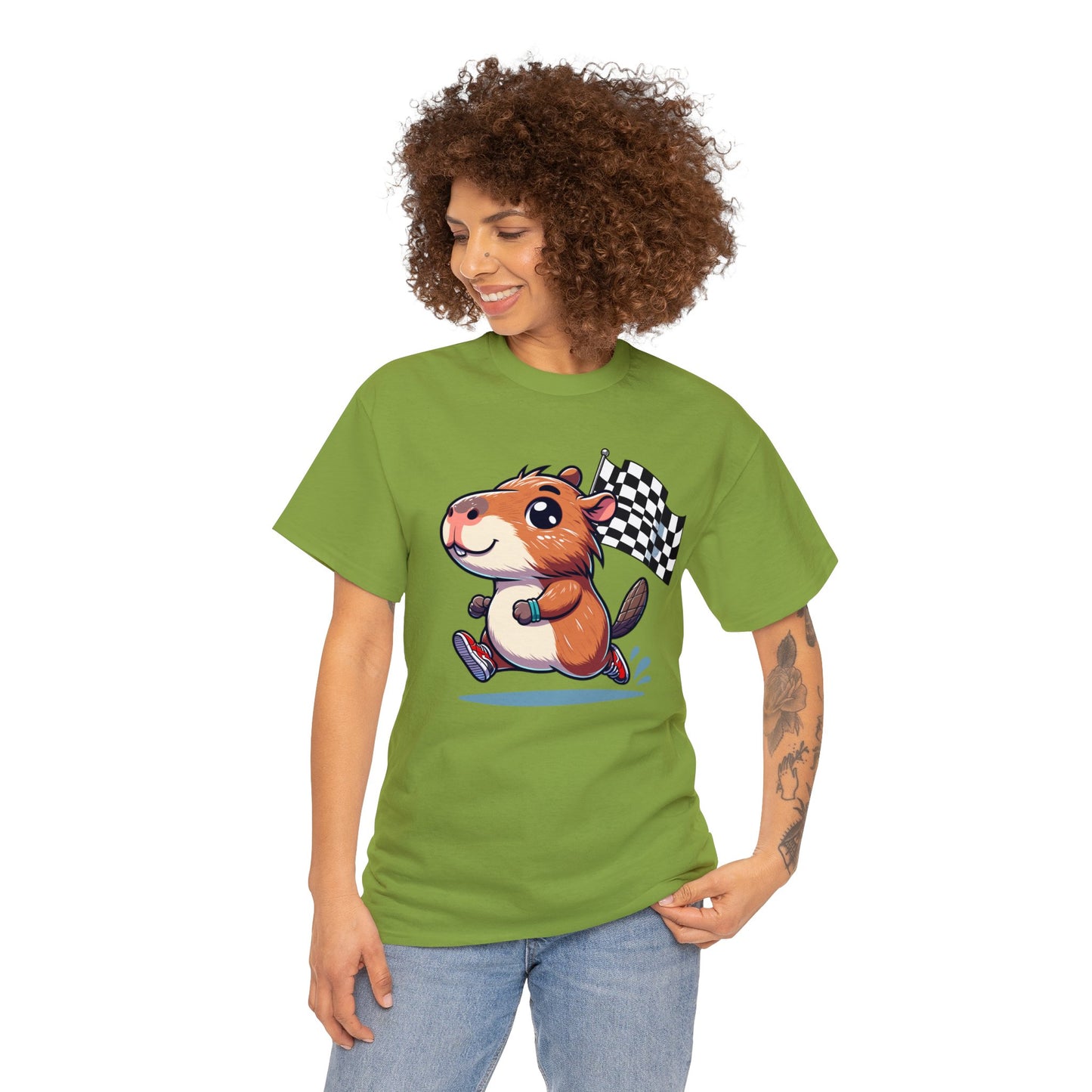 Capybara Never Did Come in Last Heavy Cotton Tee