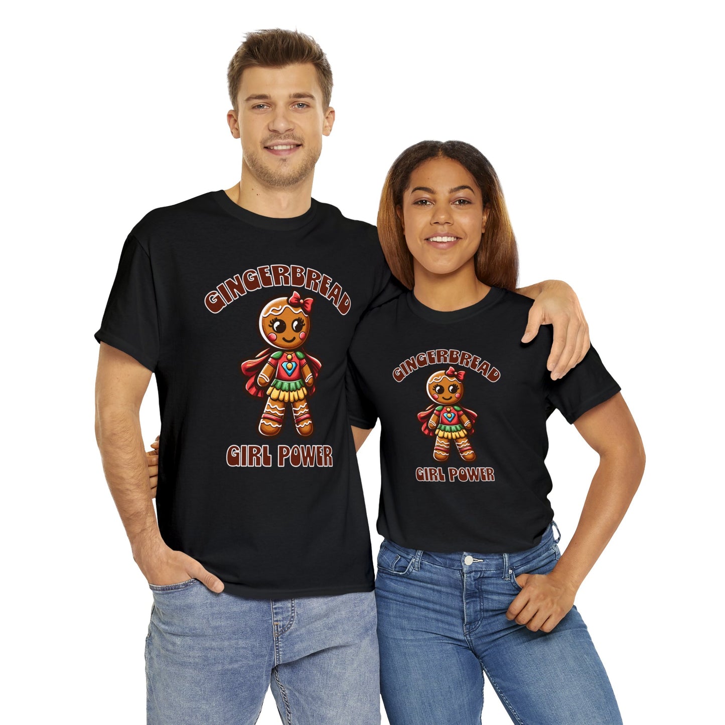 Gingerbread Girl Power Cotton T-Shirt