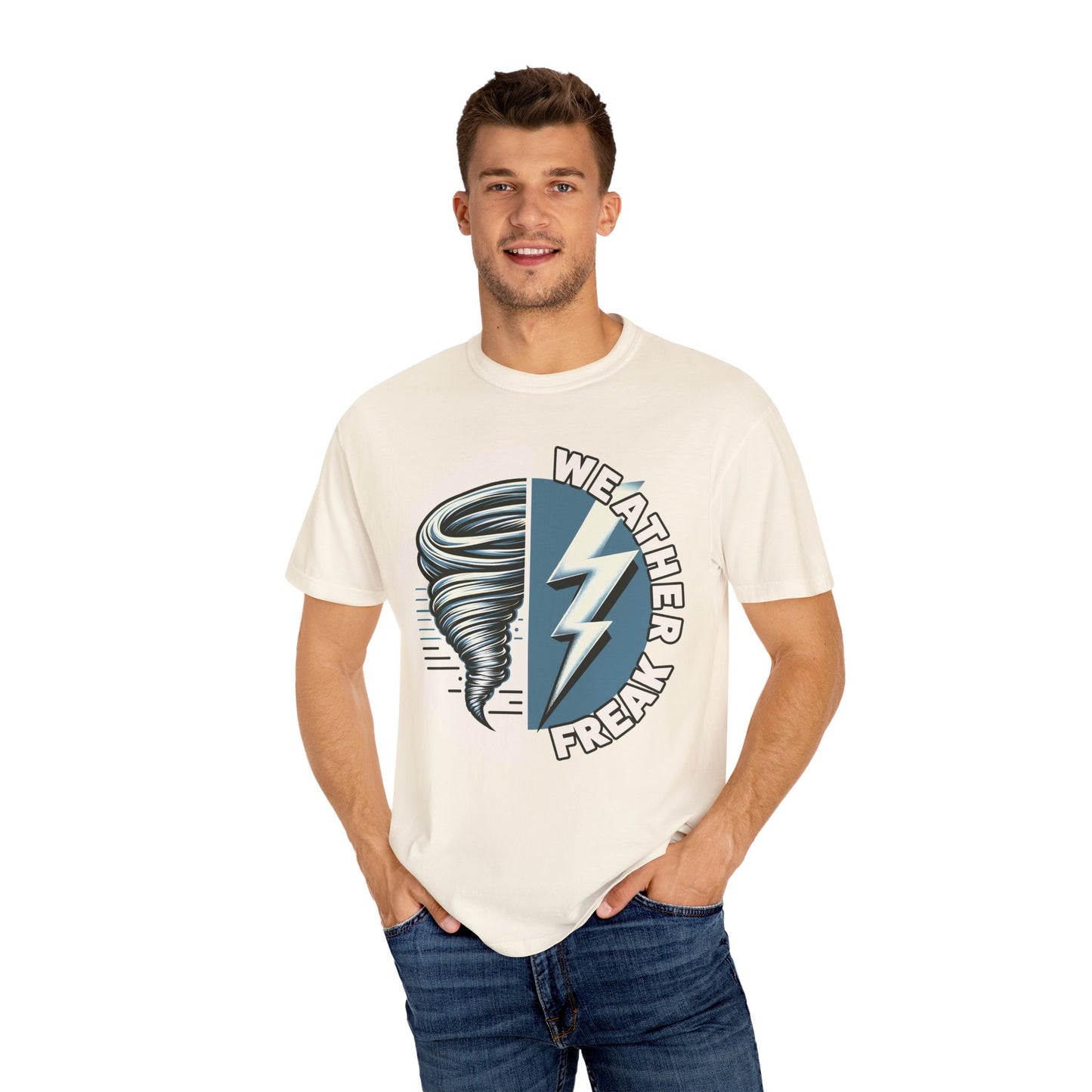 Weather Freak Storm Chaser T-Shirt, Tornado TShirt, Lightning Bolt Meteorology WX Science Nerd Tee