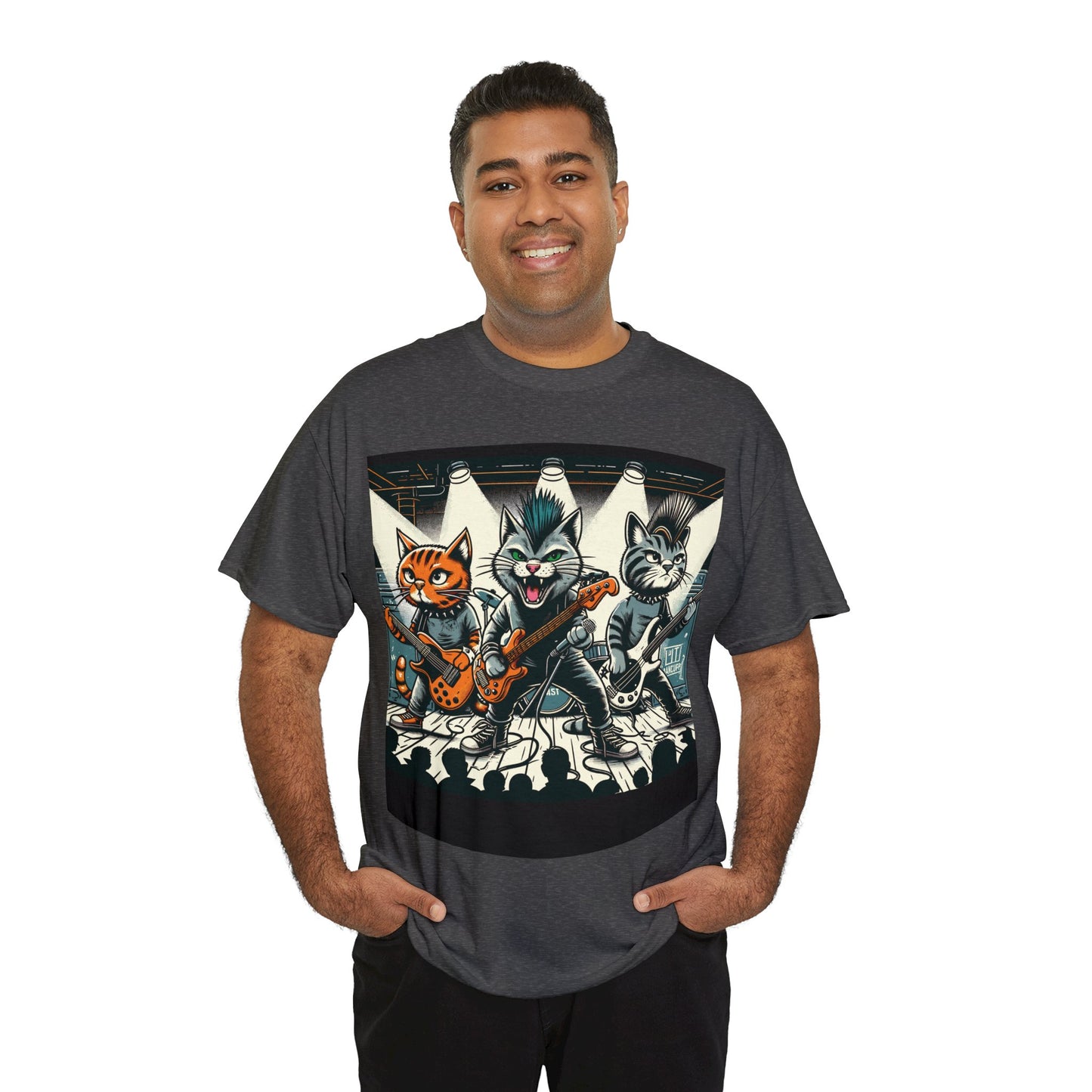 Punk Rock Band Cats Bootleg Style T-Shirt Concert Tee