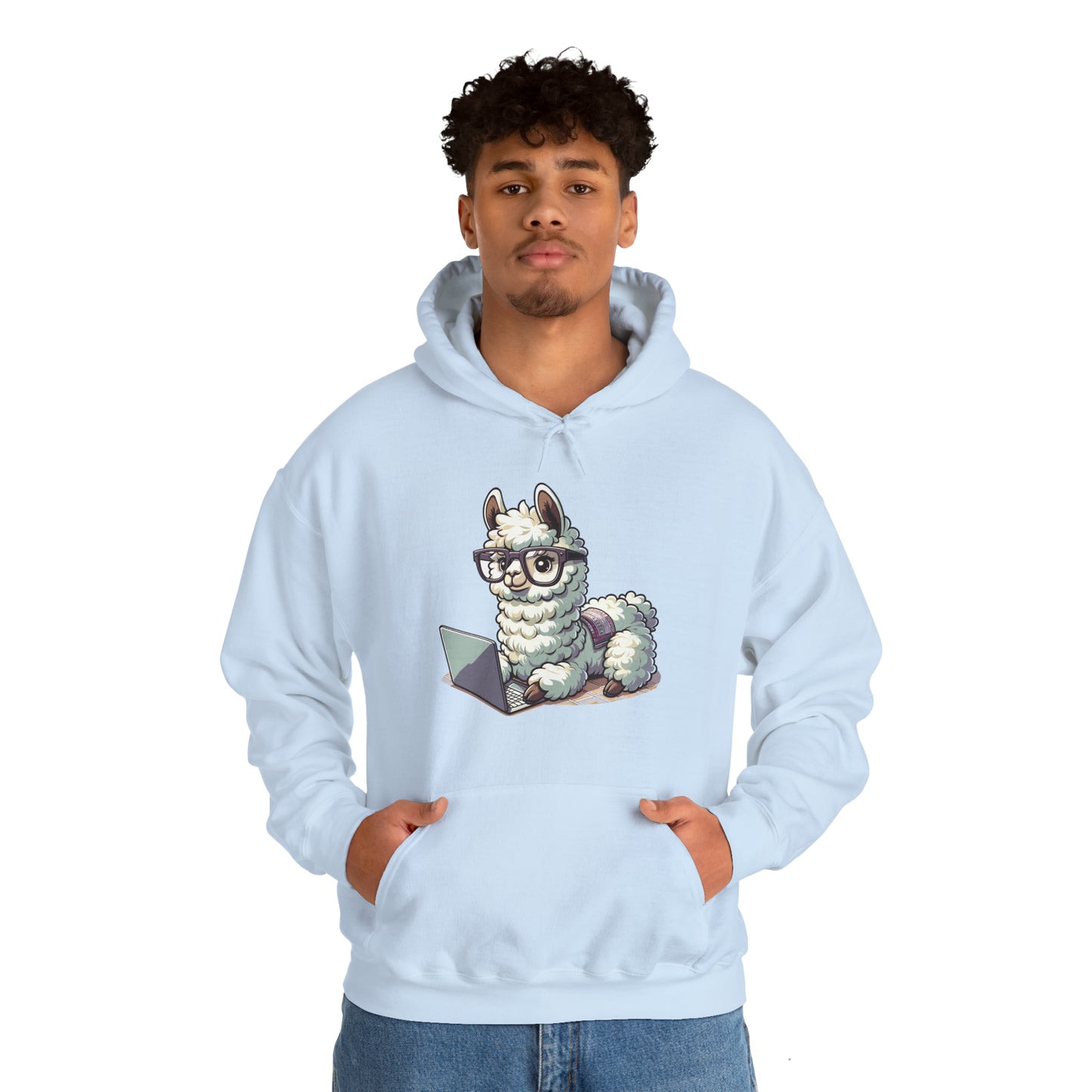 Laptop Llama Hooded Sweatshirt