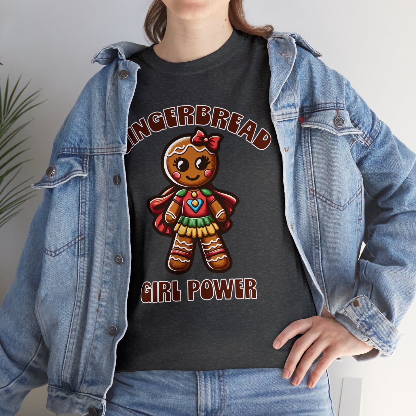 Gingerbread Girl Power Cotton T-Shirt