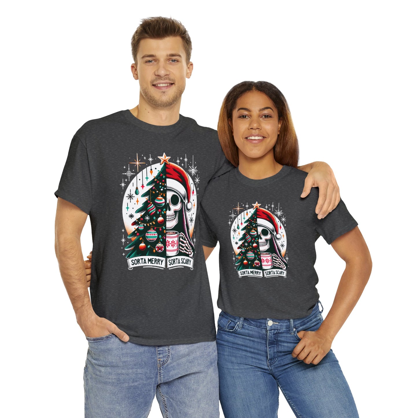 Sorta Merry Sorta Scary Unisex Heavy Cotton Tee