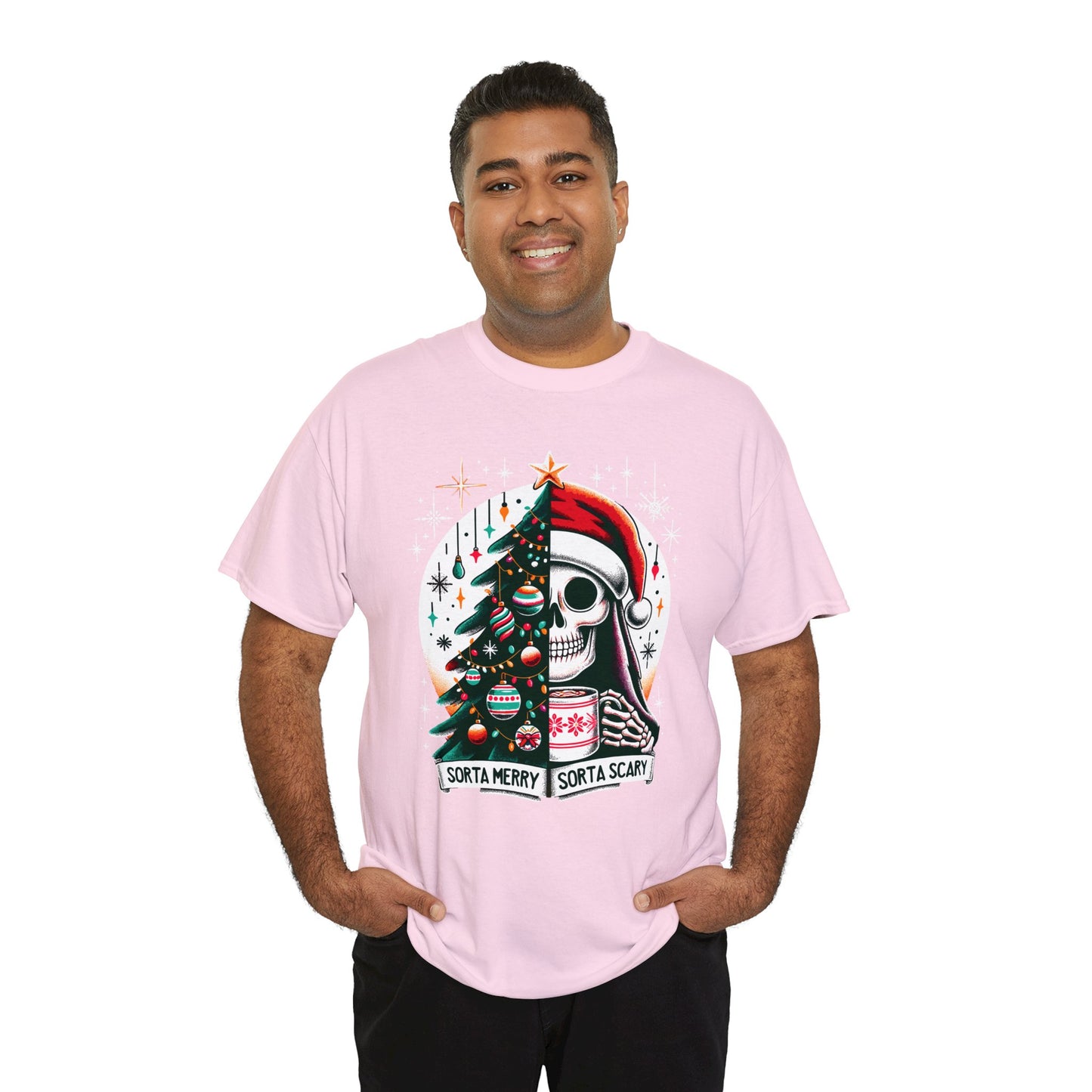 Sorta Merry Sorta Scary Unisex Heavy Cotton Tee