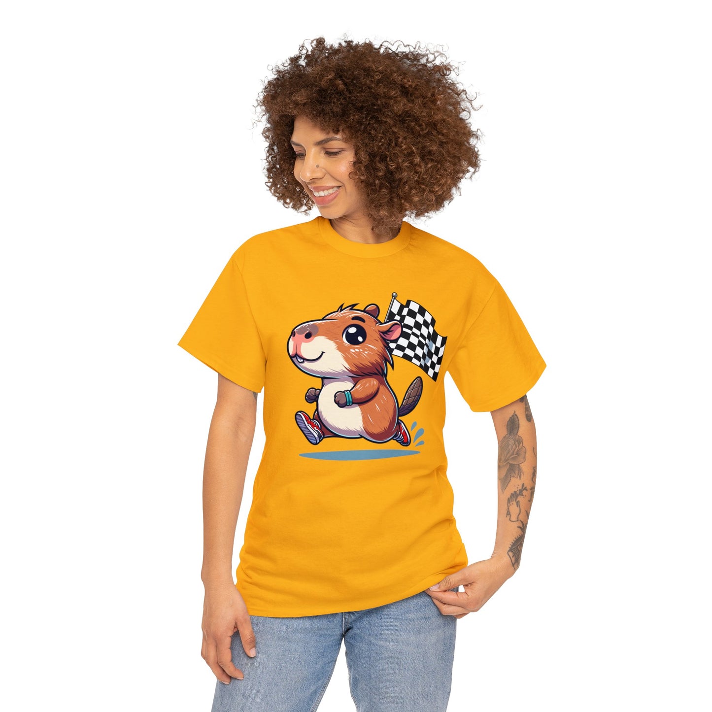 Capybara Never Did Come in Last Heavy Cotton Tee