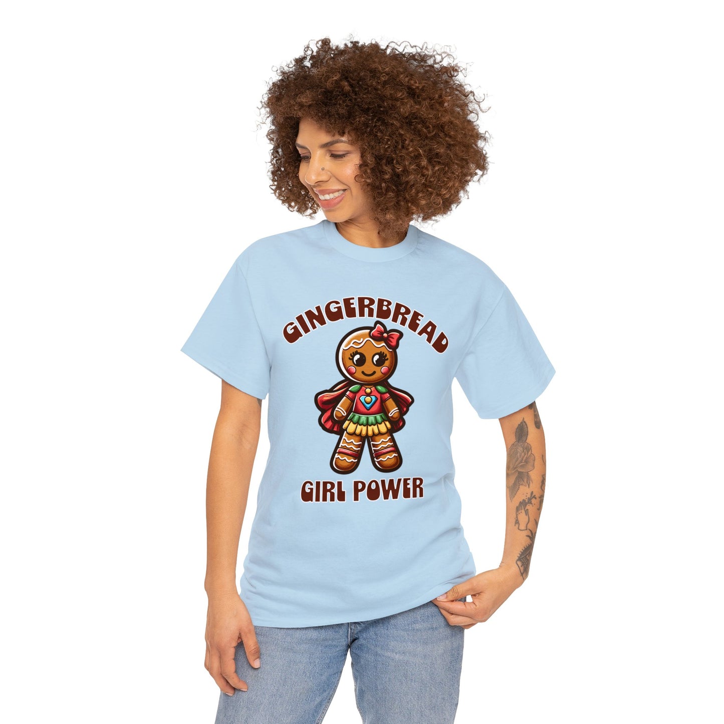 Gingerbread Girl Power Cotton T-Shirt