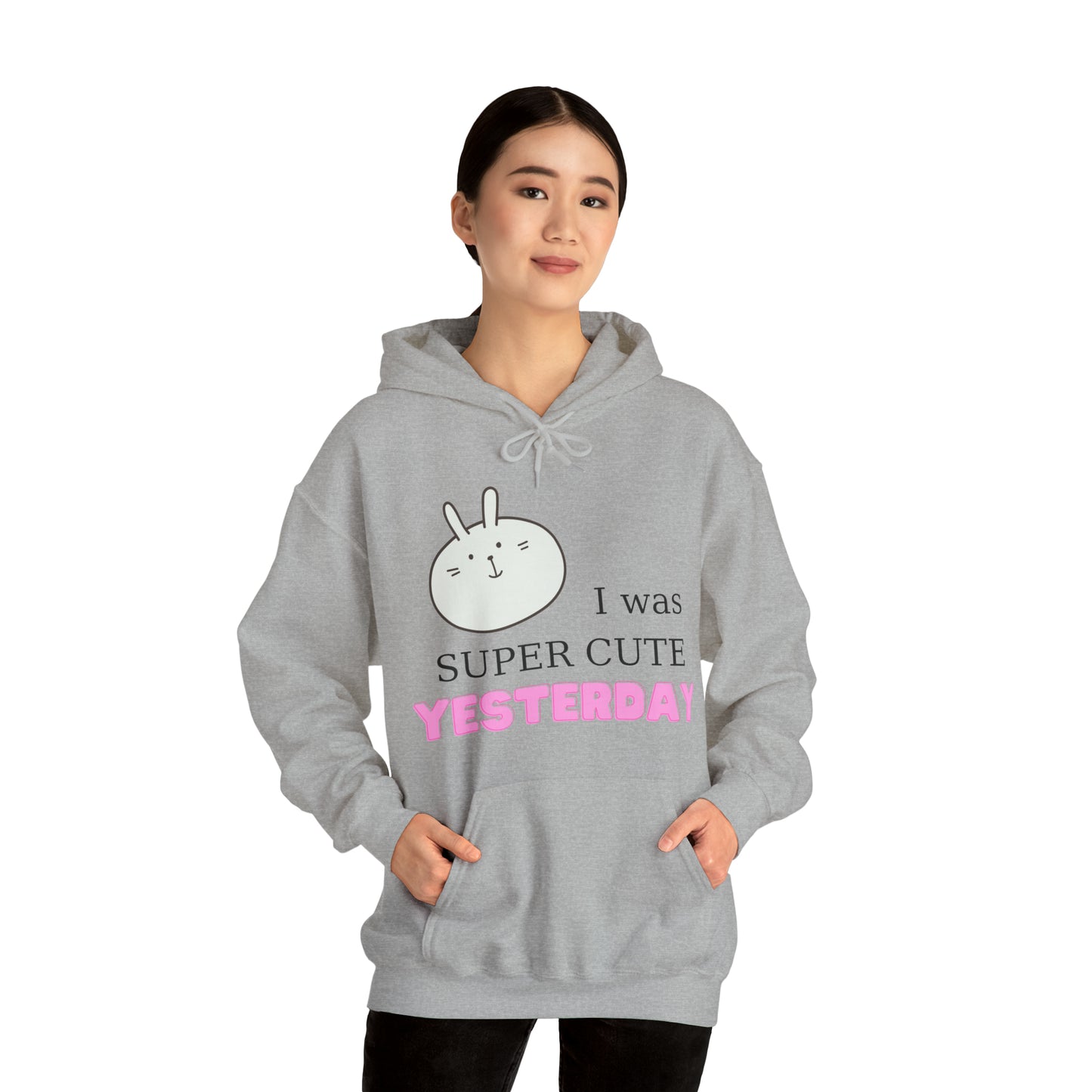 I Was Super Cute Yesterday Hooded Sweatshirt