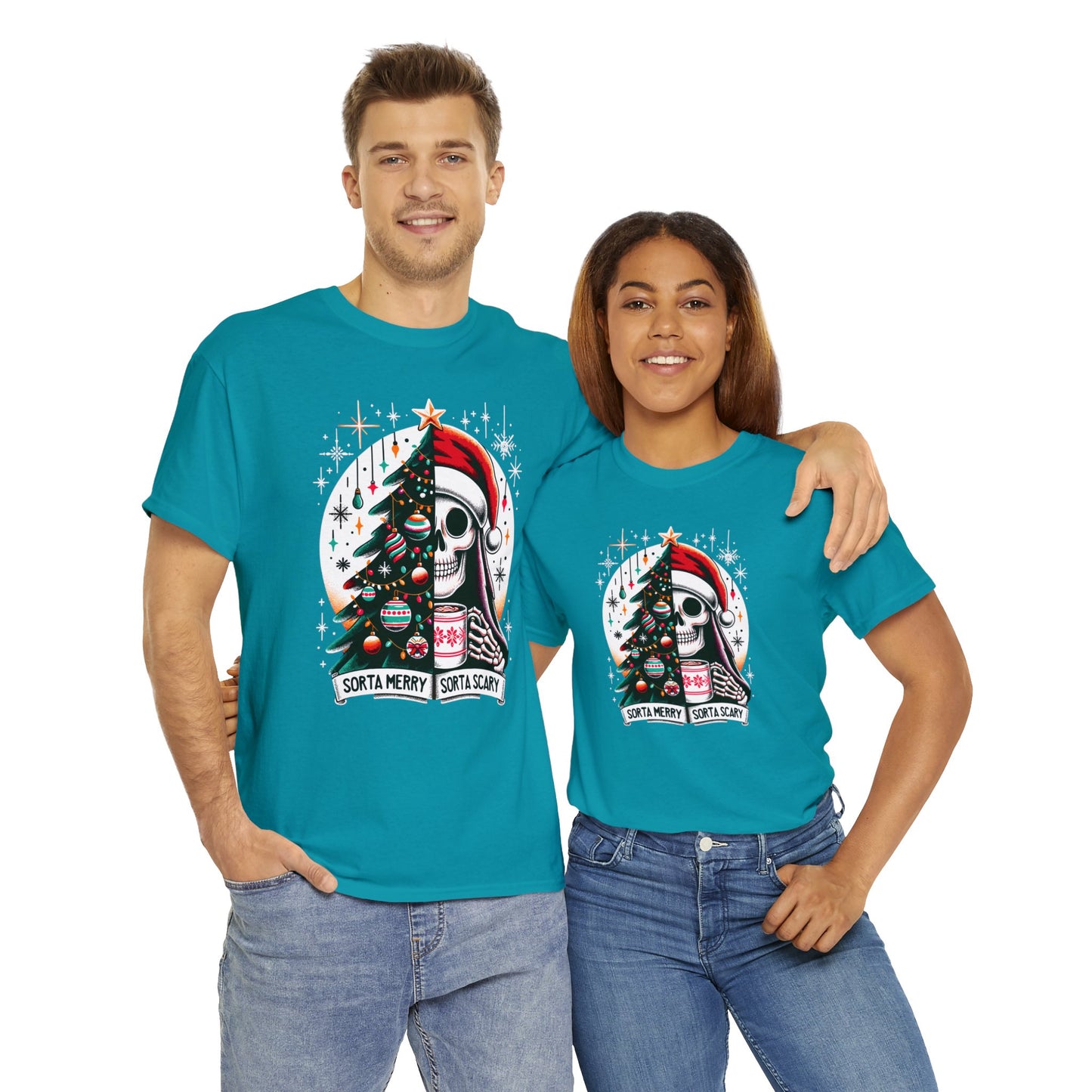 Sorta Merry Sorta Scary Unisex Heavy Cotton Tee