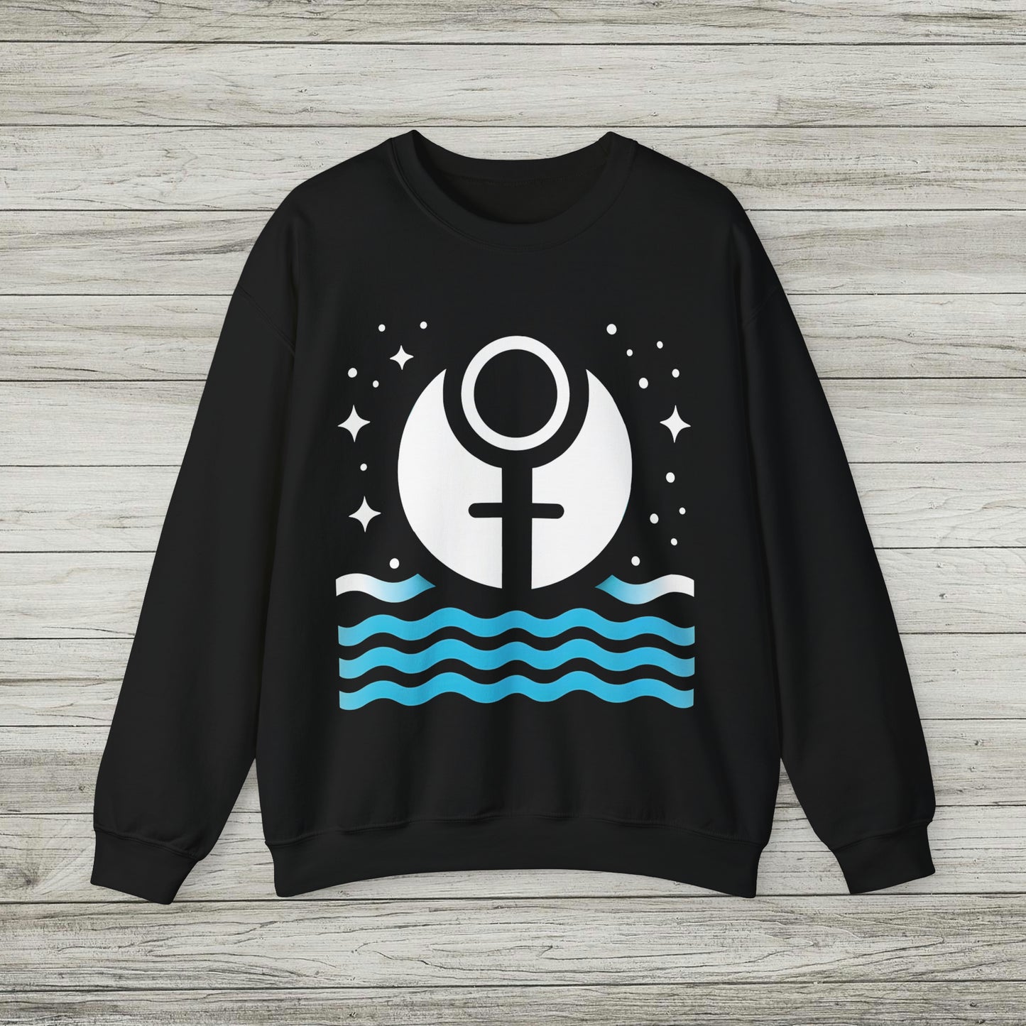 Pluto Into Aquarius Astrology Crewneck Sweatshirt Planet Transit Sweater Space Zodiac Constellations Night Sky