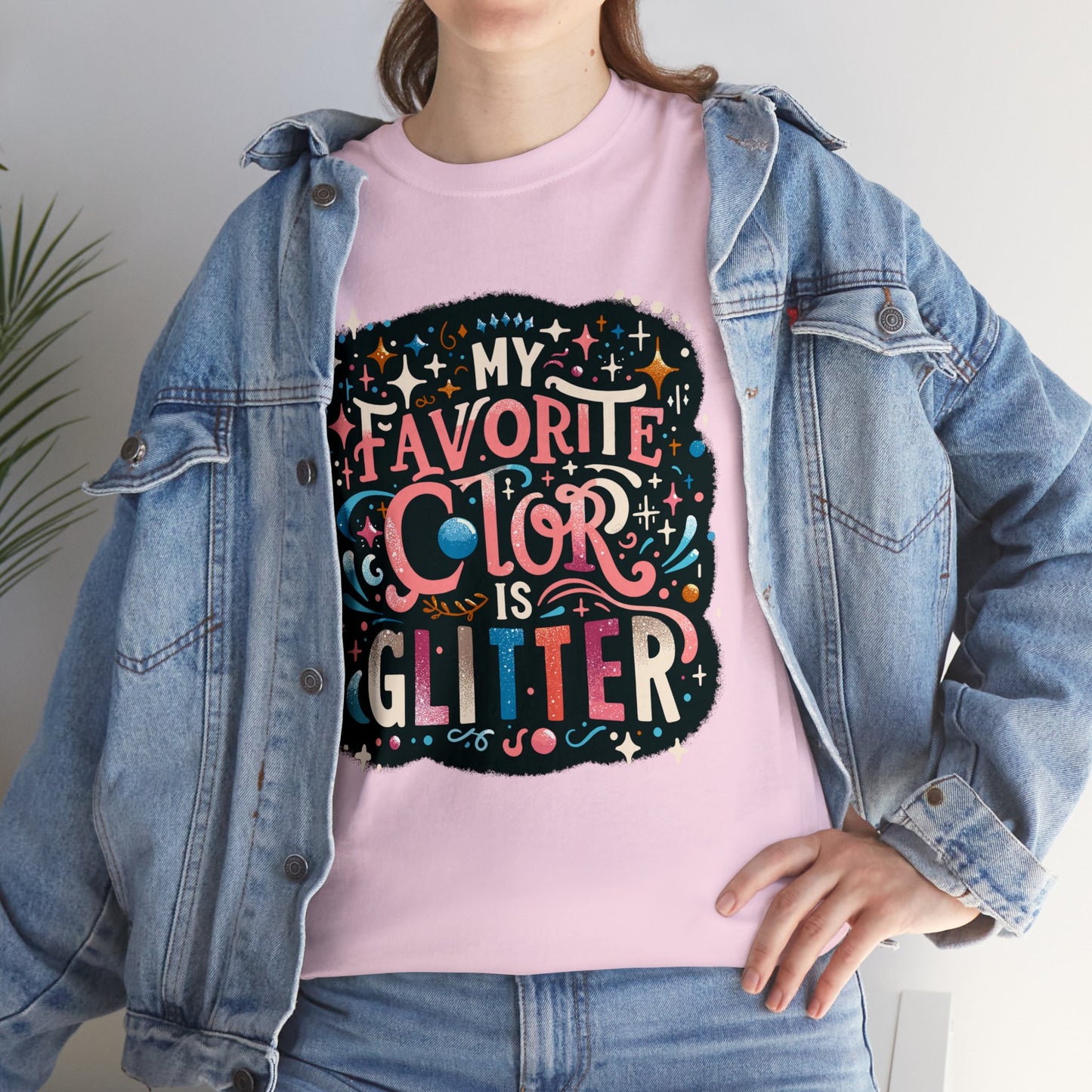 My Favorite Color is Glitter Heavy Cotton Tee