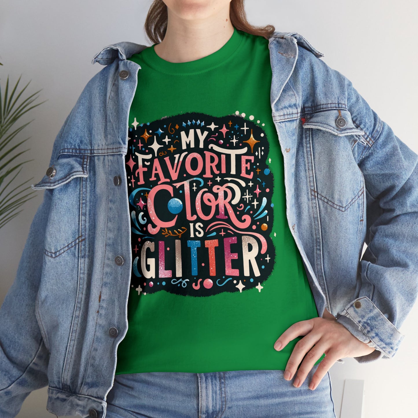 My Favorite Color is Glitter Heavy Cotton Tee