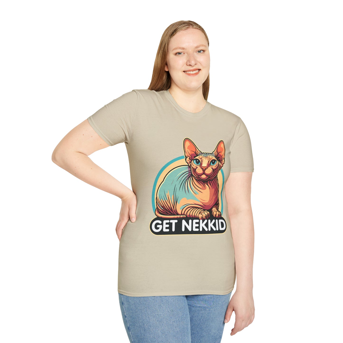 Get Nekkid Sphynx Softstyle T-Shirt