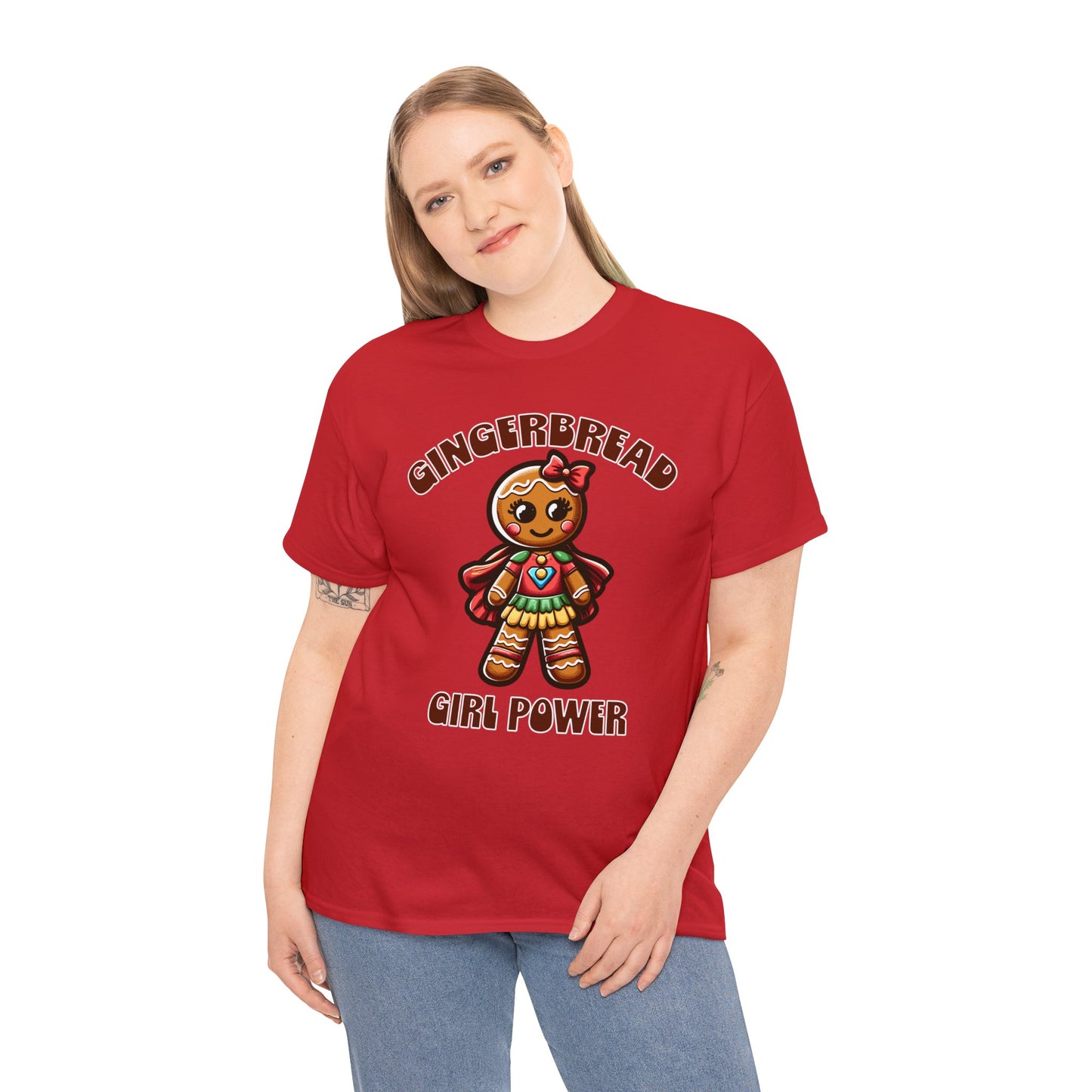 Gingerbread Girl Power Cotton T-Shirt