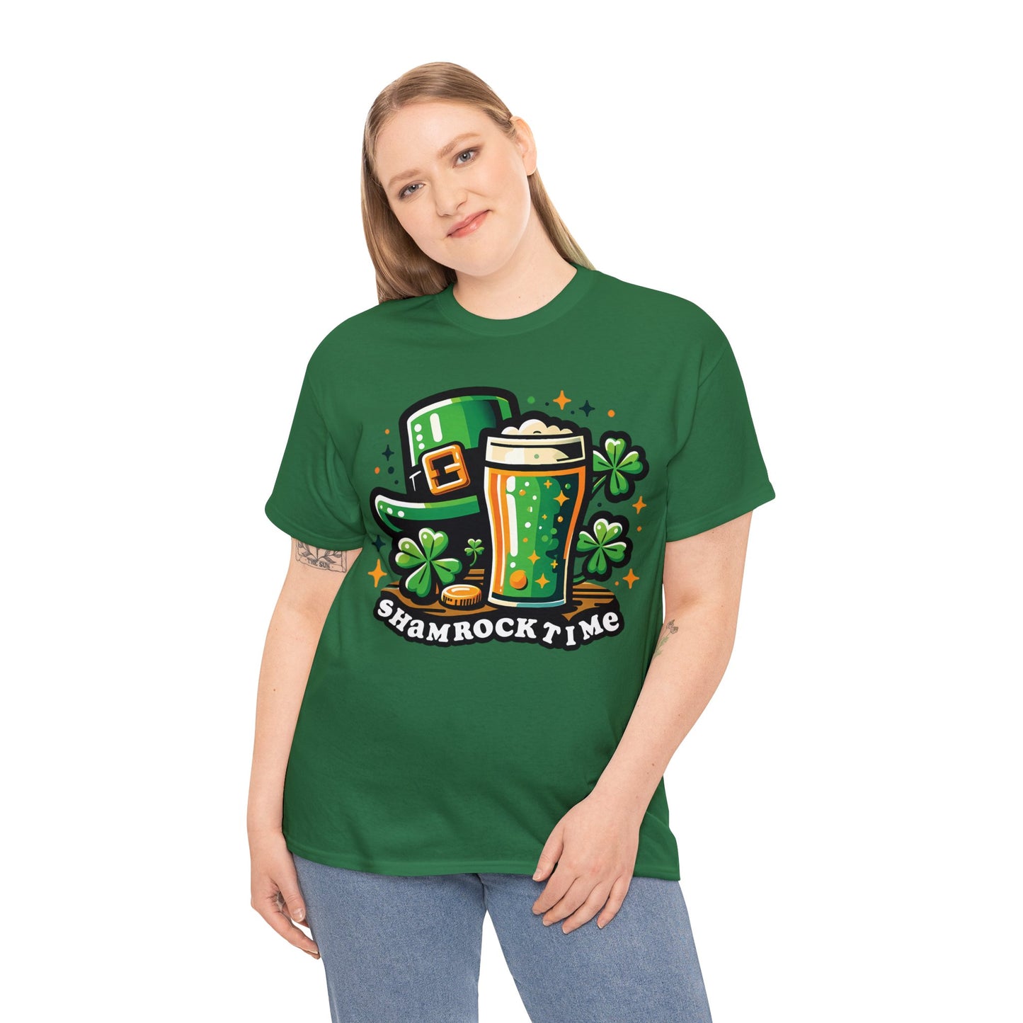 Shamrock Time T-Shirt, St. Patrick's Day Tee, Lucky Beer Drinking Shirt, Good Craic