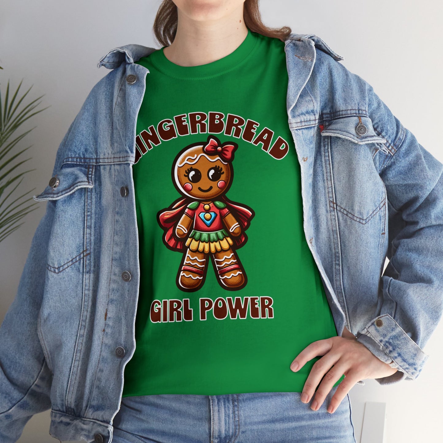 Gingerbread Girl Power Cotton T-Shirt