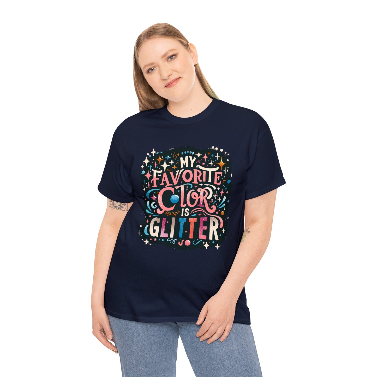 My Favorite Color is Glitter Heavy Cotton Tee