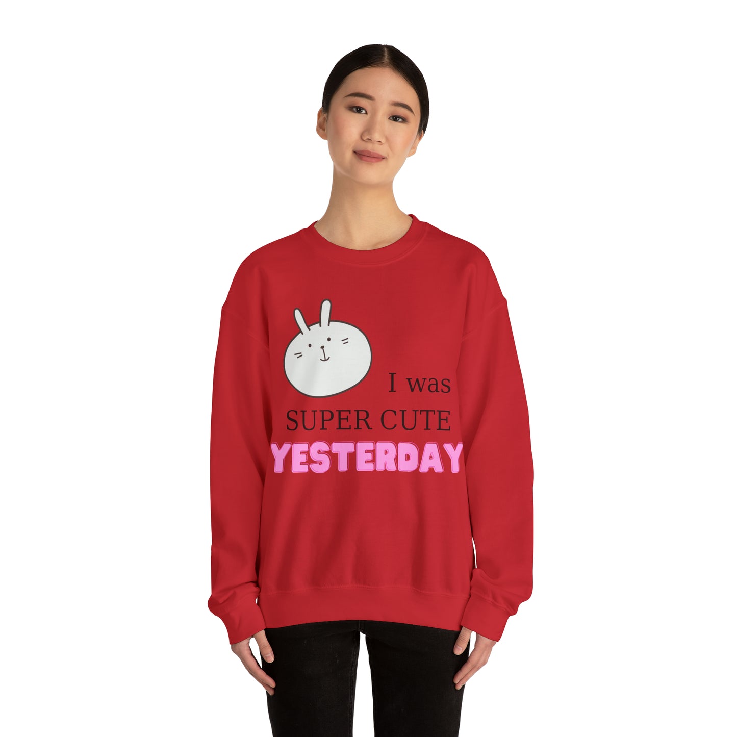 I Was Super Cute Yesterday Crewneck Sweatshirt