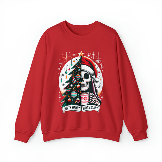 Sorta Merry Sorta Scary Unisex Heavy Blend™ Crewneck Sweatshirt