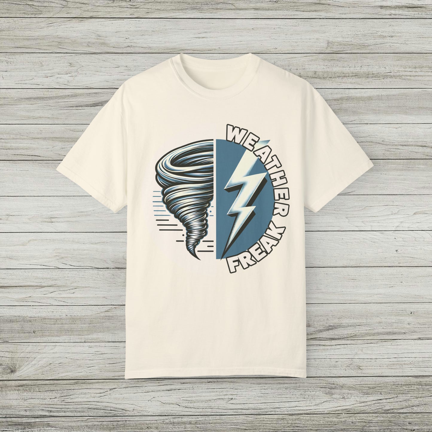 Weather Freak Storm Chaser T-Shirt, Tornado TShirt, Lightning Bolt Meteorology WX Science Nerd Tee