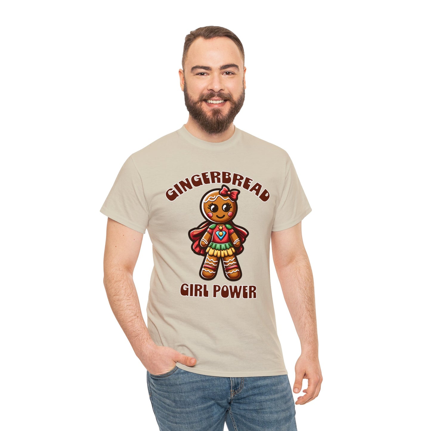 Gingerbread Girl Power Cotton T-Shirt